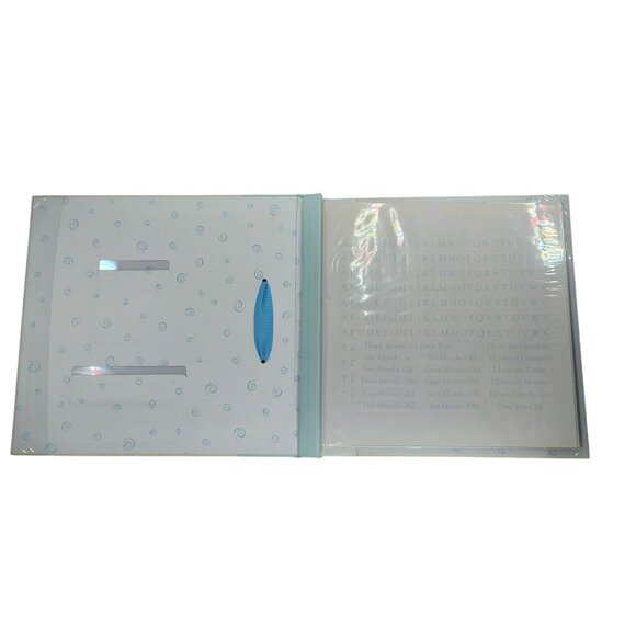 Baby Boy Scrapbook By Markings 12" x 12" Blue and White - Picture 3 of 7